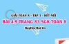 Giải bài 4.9 trang 83 Toán 8 Tập 1 SGK Kết nối tri thức